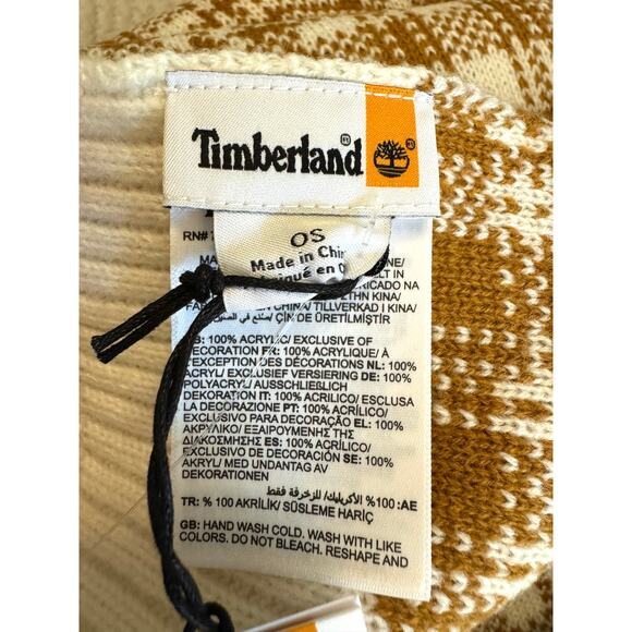 Timberland Long Rectangular Cozy Plaid Scarf NWT OS Cabincore Washable Gorpcore - Picture 3 of 6